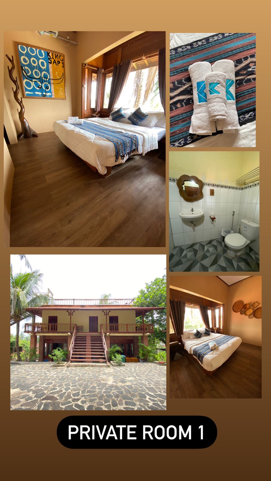 Kamar Private Room 2p di Big K Hostel (Bukit View Laut)